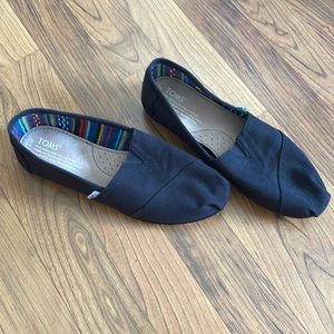 TOMS Black Alpargata Slip-On Canvas Shoe
